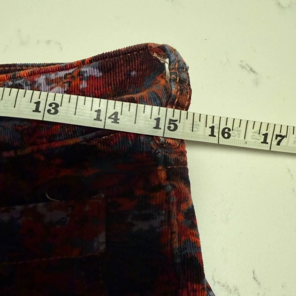 Pilcro & the Letterpress Size 29 High Rise Skinny Pants Floral Corduroy Stretchy - Picture 11 of 12